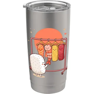 Funny Sushi Rice Character Shopping for Neta Outfits Cute Doppelwandiger Edelstahl-Thermobecher