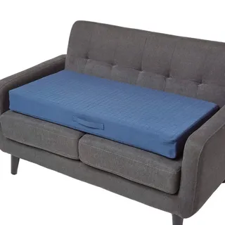 Homescapes Sofa-Auflage dunkelblau 100/50/10 cm – Sitzkissen orthopädisch , Textil , Füllung: Kaltschaum , Rechteckig , 50x10x100 cm , Oeko-Tex® , Heimtextilien, Wohntextilien, Sitzkissen