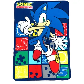 CARTOON Kinderdecke Sonic Decke 100% Polyester 100 x 140 cm