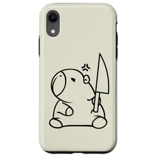 Hülle für iPhone XR Capybara und Messer