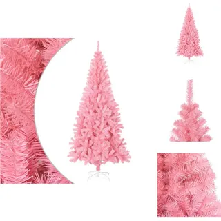 vidaXL Künstlicher Weihnachtsbaum mit Ständer Rosa 210 cm PVC - Weihnachtsbäume - Rosa
