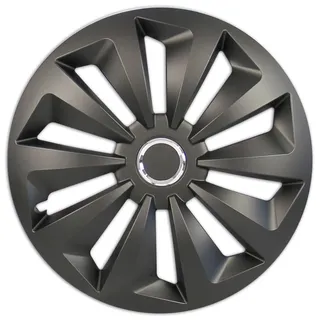 CARTREND Radzierblenden Fox 40 cm (16 Zoll) schwarz 4 Stück