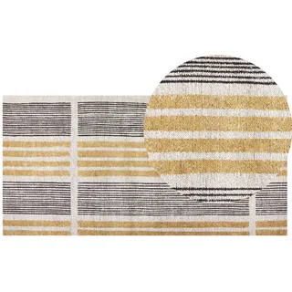 Beliani Katra Teppich 80 x 150 cm Gelb