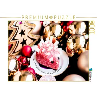 CALVENDO Puzzle Mettigel Weihnachten. | 1000 Teile Lege-Größe 64x48cm Foto-Puzzle für glückliche Stunden