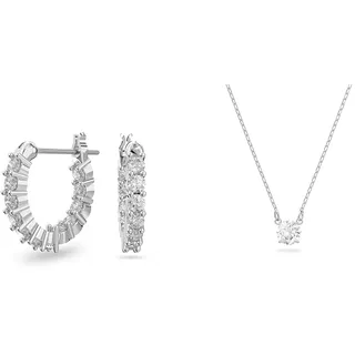 Swarovski Vittore Kreolen, Weiss, Rhodiniert