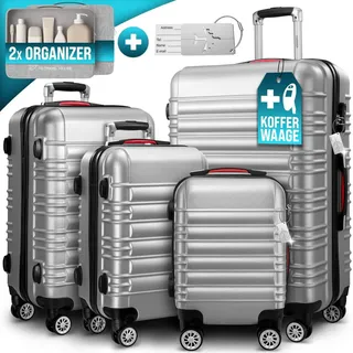monzana Kofferset 4-tlg. silber