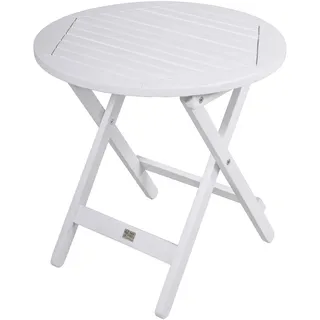 Garden Pleasure MESA Gartentisch Ø 50 x 50 cm Weiß/Braun