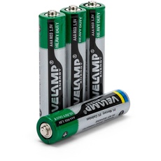 Velamp R03/4BP Set 4 Batterien R03 Ministilo Heavy Duty BL, 1.5 V, Grün