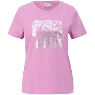 s.Oliver Damen 2151015 T-Shirt mit Folienprint, PINK 43D0, 38