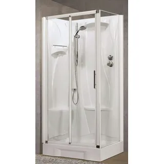 Novellini Neu Holiday 2P+F Standard 100x70cm Box Li Mechanisch Transparent Weiß