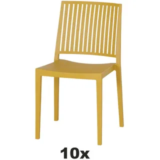 Siena Garden Gartensessel-Set , Gelb , Kunststoff , eckig , 46x80x56 cm , stapelbar, gastro- und objekttauglich, wetterbeständig , Gartenmöbel, Gartensessel, Gartenstühle