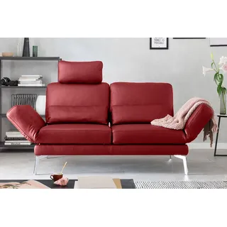 KAWOLA Sofa HURRICANE 2-Sitzer Leder rot