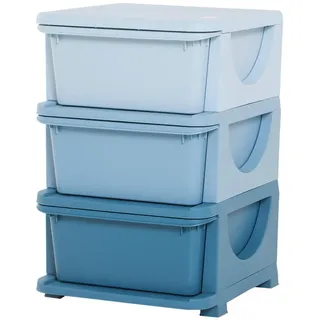 Homcom Aufbewahrungsbox 37 x 37 x 56,5 cm 1-tlg. blau