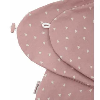 HOBEA-Germany Stillkissenbezug für Stillkissen 190cm Designs (Herzen Altrosa)