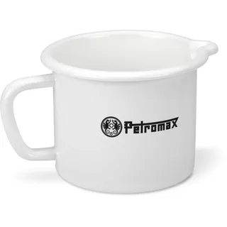 Petromax Emaille Milchtopf Weiß - 1 Liter Topf mit Skala & Ausgießer
