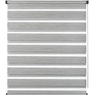 GARDINIA Doppelrollo de Luxe 90 x 180 cm grau