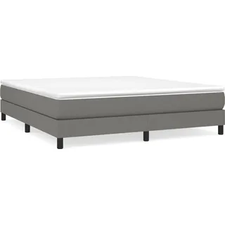vidaXL Bettgestell ohne Matratze Dunkelgrau 160x200 cm Stoff