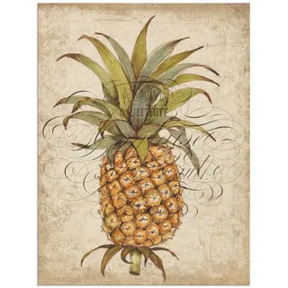 ARTland Wandbild Alu für Innen & Outdoor Ananas II Größe: 30x40 cm