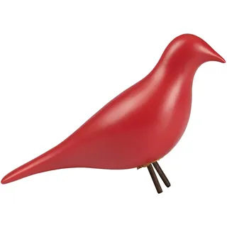 Ambia Home Dekovogel , Hellrot , Keramik , Uni , Vogel , 10x18x27 cm , Made in Europe , zum Stellen, handgemacht , Dekoration, Dekofiguren & Skulpturen, Dekotiere
