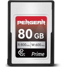 PERGEAR Professional 80GB CFexpress Type A Speicherkarte, bis zu 800 MB/s Lesegeschwindigkeit und 800 MB/s Schreibgeschwindigkeit für 4K 120P, 8K 30P Aufzeichnung