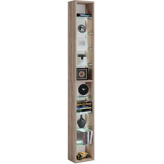 VCM Rasato XL Standregal 21 x 14,4 x 151,6 cm Braun