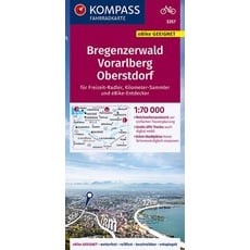 KOMPASS Fahrradkarte 3357 Bregenzerwald, Vorarlberg, Oberstdorf 1:70.000