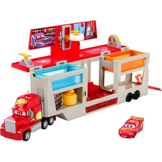 Mattel Disney Pixar Cars Lackiererei Mack mit 1 Spielzeugauto bunt