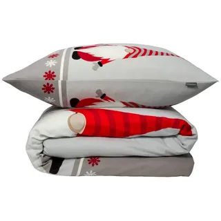 SCHIESSER Bettwäsche »Balduin aus weichem Baumwollflanell mit Winterprint« 2 Stk. tlg. Made in Green, grau