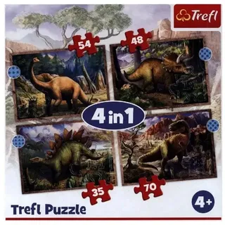 Trefl Puzzle Dinosaurier 4in1 (35,48,54,70 Teile)