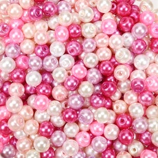 TOAOB 500 Stück 8mm Glasperlen Runde Sortierte Mehrfarbig Lose Perlen für Schmuckherstellung