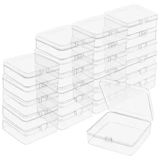 Belle Vous Kleine Aufbewahrungsbox 8,3 x 8,3 x 2,8 cm 24-tlg. transparent