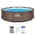 Steel Pro Max Frame Pool Set 366 x 100 cm rattanoptik inkl. Filterpumpe + Poolleiter