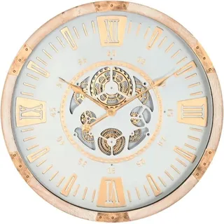 Wanduhr Home ESPRIT Weiß natürlich Kristall Tanne Urban 63 X 8 X 63 CM