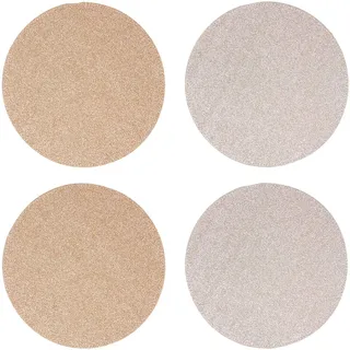 Premier Housewares 1203680 Reversible Gold und Silber Glitter Tischsets, Karton, PU - Polyurethan,