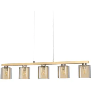 EGLO CASTRALVO LANGER TISCH E27 5L GS/HOLZ/AMBER