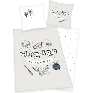 Harry Potter Wende Bettwäsche Hogwarts Wizard 2tlg 135 x 200 cm 80 x 80 cm