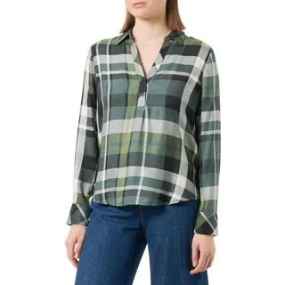 s.Oliver Damen 2136193 Bluse Langarm, 79N8 grün|Mehrfarbig|schwarz, 46