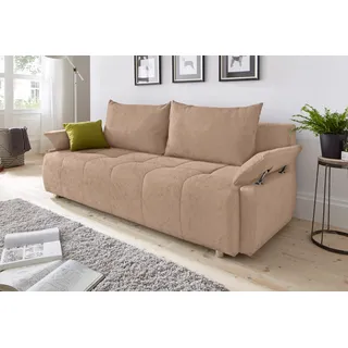 Collection AB Schlafsofa Kunstleder 2-Sitzer Braun