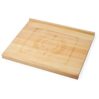 Schneidebrett holz gross H x B x T: ca. 4 x 61 x 51 cm Schneidebrett mit Maßband und Anschlagkante als Frühstücksbretter, Küchenbretter, Servierbretter, Brotbretter