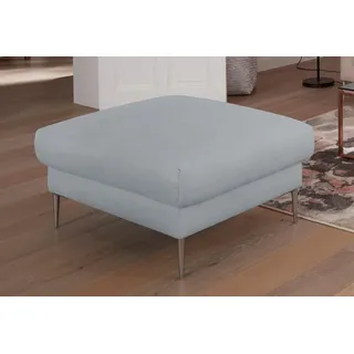 TRENDMANUFAKTUR Hocker "Lille, elegant und bequem durch Komfortsitzhöhe 46cm, hoher Fuß", grau (silbergrau), B:86cm H:46cm T:72cm, Struktur fein (95% Polyester; 5% Nylon);Struktur mit Prägung (100% Polyester), Hocker, Polsterhocker Sitzhocker