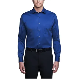 Van Heusen Herren Kleid Regular Fit Flex Kragen Stretch Solid Klassisches Hemd, königsblau, 41 cm Hals 81 cm-84 cm Ärmel
