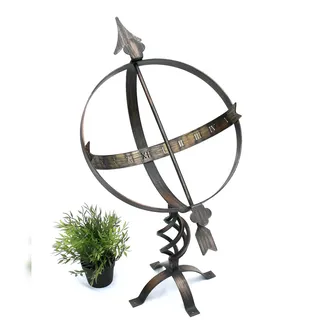 DanDiBo Ambiente DanDiBo Sonnenuhr Garten Groß Metall Patina Schmiedeeisen Wetterfest 70 cm Gartenuhr Uhr