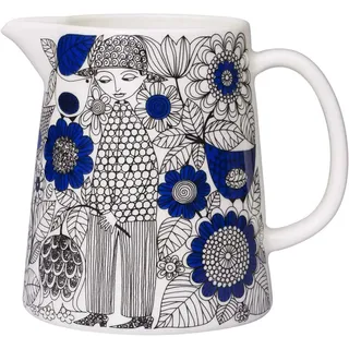 Arabia Teekanne aus der Pastoraali Kollektion, mit Pastoraalimotiven, Material: Keramik, Farbe: blau/weiß, Fassungsvermögen: 100ml, 1026264