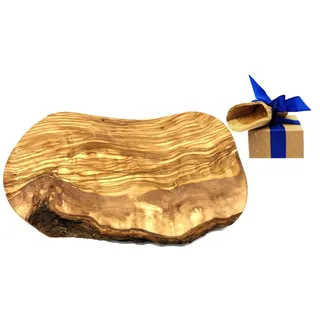 Olivenholz-erleben Schneidebrett »Brett rustikaler, Olivenholz 25-29 cm« die Größe ist ideal für kleine Küchen oder unterwegs, braun