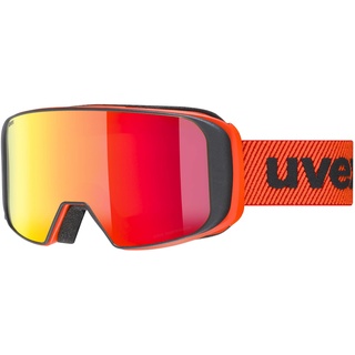 Uvex saga TO - Skibrille für Damen und Herren - mit Wechselscheibe - zugfreie Rahmenbelüftung - fierce red matt, mirror red s1-3