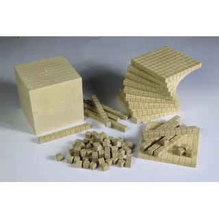 Dienes Grundsortiment Würfel 121 teilig Re-Wood®