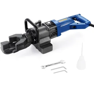 Vevor Elektrischer hydraulischer Bewehrungsbieger, tragbare 1000-W-Bewehrungsbiegemaschine, Biegen von bis zu 6-16 mm Bewehrungsstäben innerhalb von 4 Sekunden, Biegemaschine mit Ölkanne, Schwarz-Blau