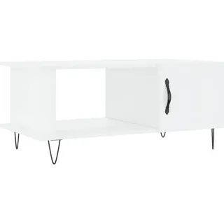 vidaXL Couchtisch Hochglanz-Weiß 90x50x40 cm Holzwerkstoff - Weiß