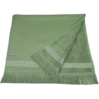 Hamamtuch ROSS "Hamam", grün (piniengrün), B:90cm L:180cm, Hamam Frottier, Hamam Frottier, Handtücher, Hamamtuch, idealer Begleiter für Strand, Sauna oder Wellnessbereich