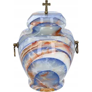 Urne Für Asche Aus Natürlichem Blauem Stein - Blau